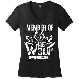 Member Of The Wolf Pack Women's V-Neck T-Shirt