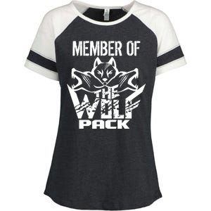 Member Of The Wolf Pack Enza Ladies Jersey Colorblock Tee