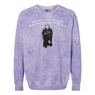 Memes Mittens And Medicare For All Colorblast Crewneck Sweatshirt