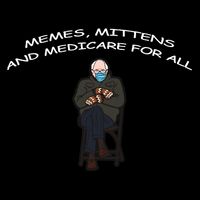 Memes Mittens And Medicare For All Cropped Pullover Crew