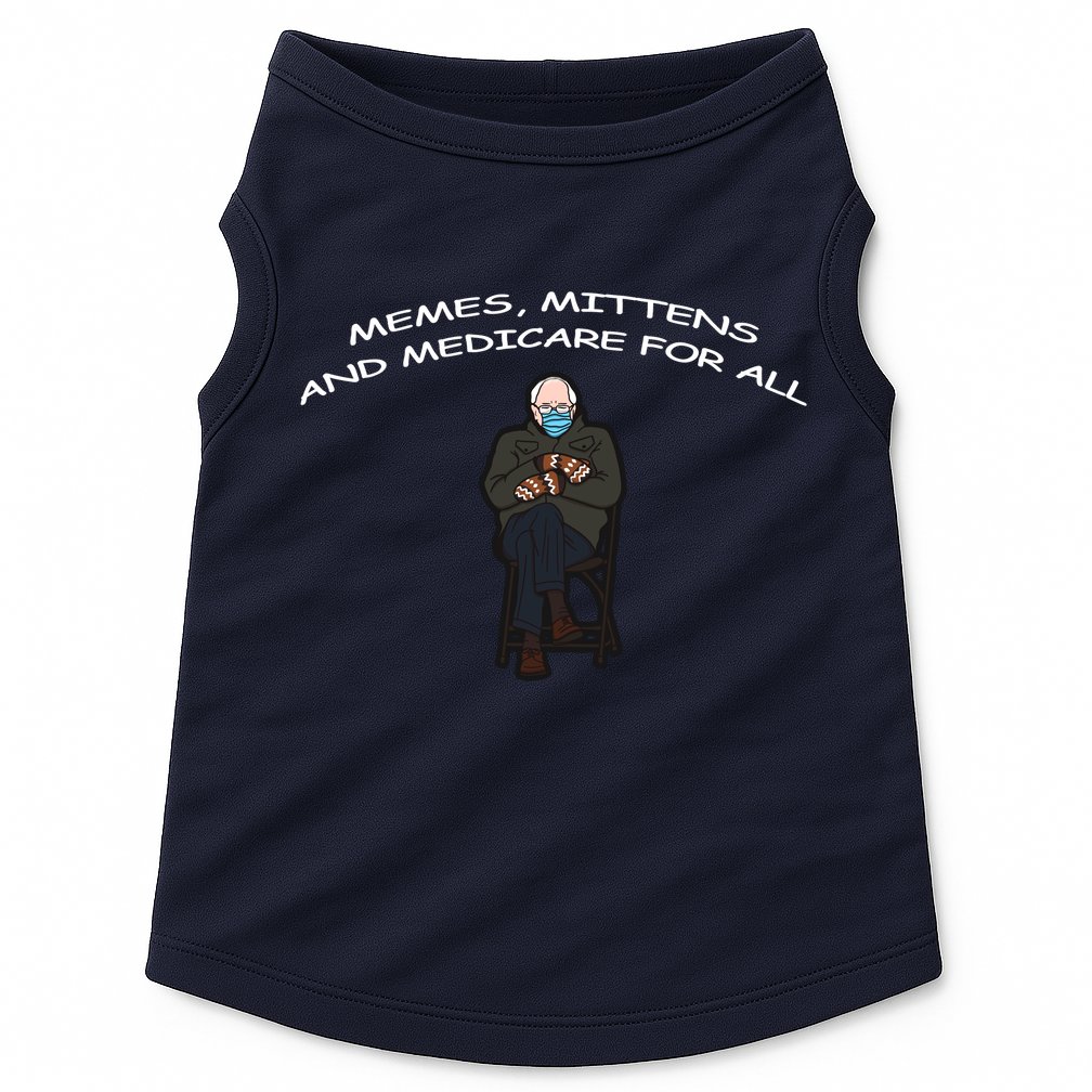Memes Mittens And Medicare For All Doggie Tank