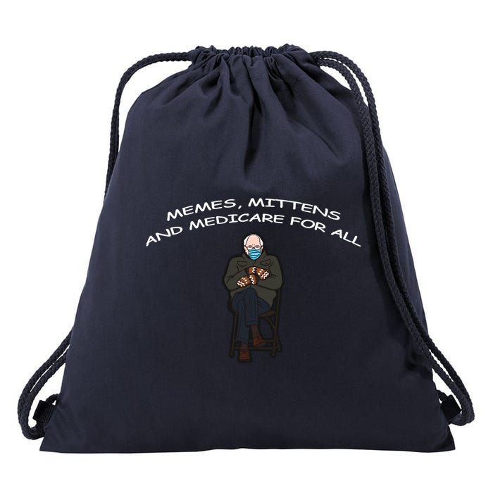 Memes Mittens And Medicare For All Drawstring Bag