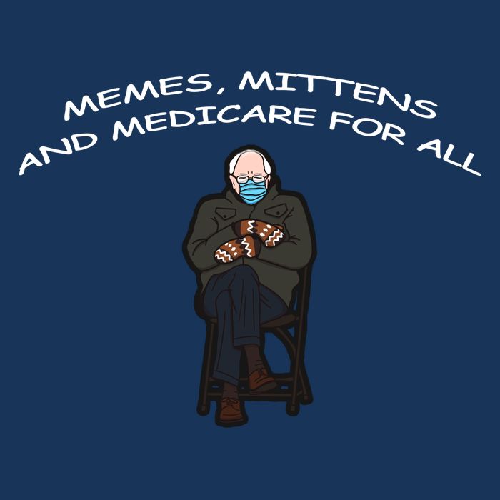Memes Mittens And Medicare For All Drawstring Bag