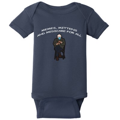 Memes Mittens And Medicare For All Baby Bodysuit