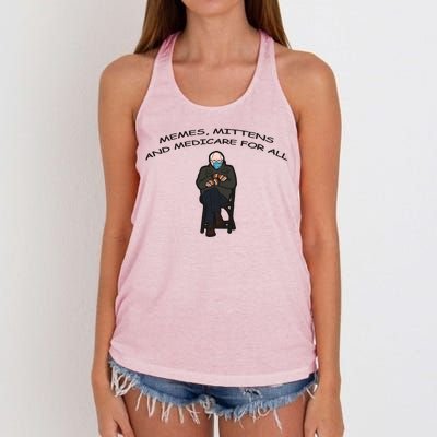 Memes Mittens And Medicare For All Women's Knotted Racerback Tank