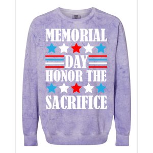 Memorial Day Honor The Sacrifice  Colorblast Crewneck Sweatshirt