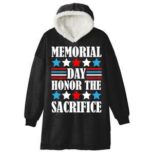 Memorial Day Honor The Sacrifice  Hooded Wearable Blanket