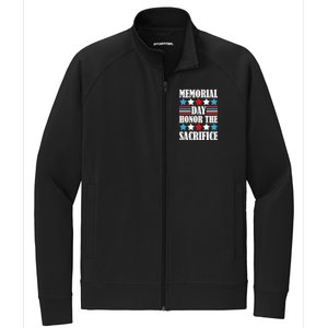 Memorial Day Honor The Sacrifice  Stretch Full-Zip Cadet Jacket