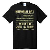 Memorial Day Murph Workout Camo USA American Flag Tall T-Shirt