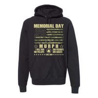 Memorial Day Murph Workout Camo USA American Flag Premium Hoodie