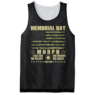 Memorial Day Murph Workout Camo USA American Flag Mesh Reversible Basketball Jersey Tank