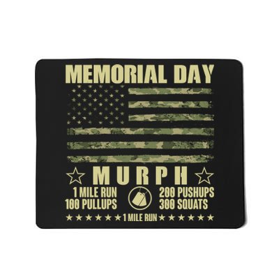 Memorial Day Murph Workout Camo USA American Flag Mousepad