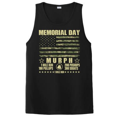 Memorial Day Murph Workout Camo USA American Flag PosiCharge Competitor Tank