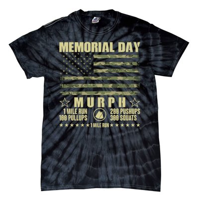 Memorial Day Murph Workout Camo USA American Flag Tie-Dye T-Shirt