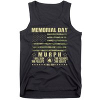 Memorial Day Murph Workout Camo USA American Flag Tank Top