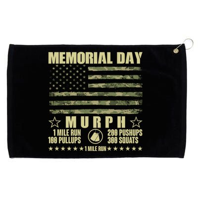 Memorial Day Murph Workout Camo USA American Flag Grommeted Golf Towel