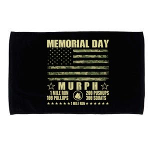 Memorial Day Murph Workout Camo USA American Flag Microfiber Hand Towel