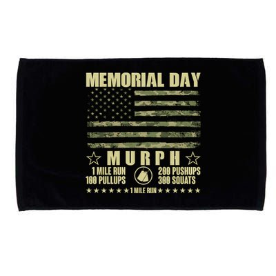 Memorial Day Murph Workout Camo USA American Flag Microfiber Hand Towel