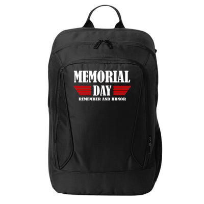 Memorial Day Remember And Honor City Backpack