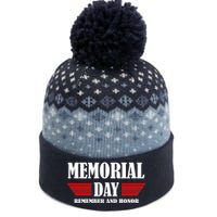 Memorial Day Remember And Honor The Baniff Cuffed Pom Beanie