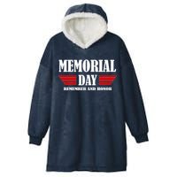 Memorial Day Remember And Honor Hooded Wearable Blanket