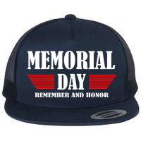 Memorial Day Remember And Honor Flat Bill Trucker Hat