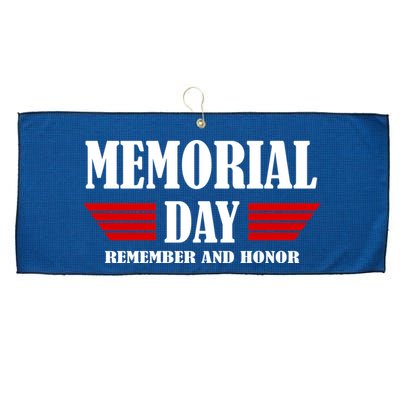 Memorial Day Remember And Honor Large Microfiber Waffle Golf Towel
