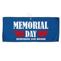 Memorial Day Remember And Honor Large Microfiber Waffle Golf Towel