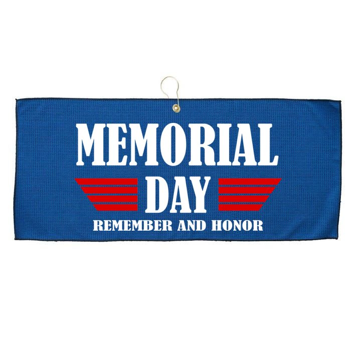 Memorial Day Remember And Honor Large Microfiber Waffle Golf Towel