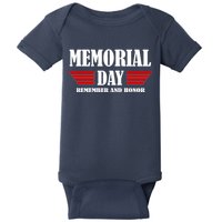 Memorial Day Remember And Honor Baby Bodysuit