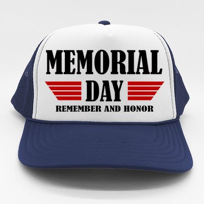 Memorial Day Remember And Honor Trucker Hat