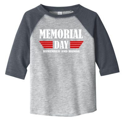 Memorial Day Remember And Honor Toddler Fine Jersey T-Shirt