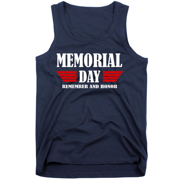 Memorial Day Remember And Honor Tank Top