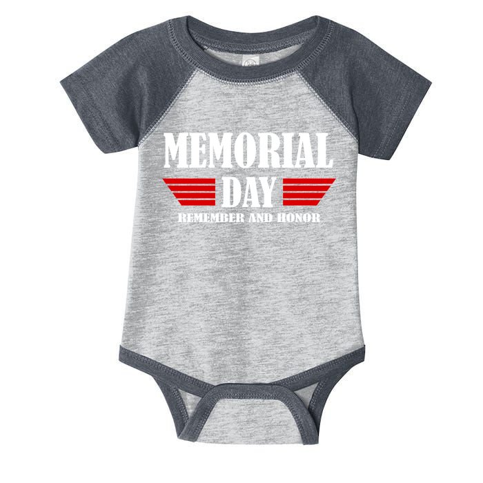 Memorial Day Remember And Honor Infant Baby Jersey Bodysuit