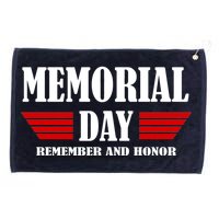 Memorial Day Remember And Honor Grommeted Golf Towel