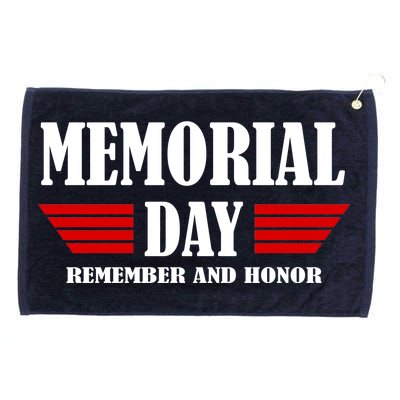 Memorial Day Remember And Honor Grommeted Golf Towel