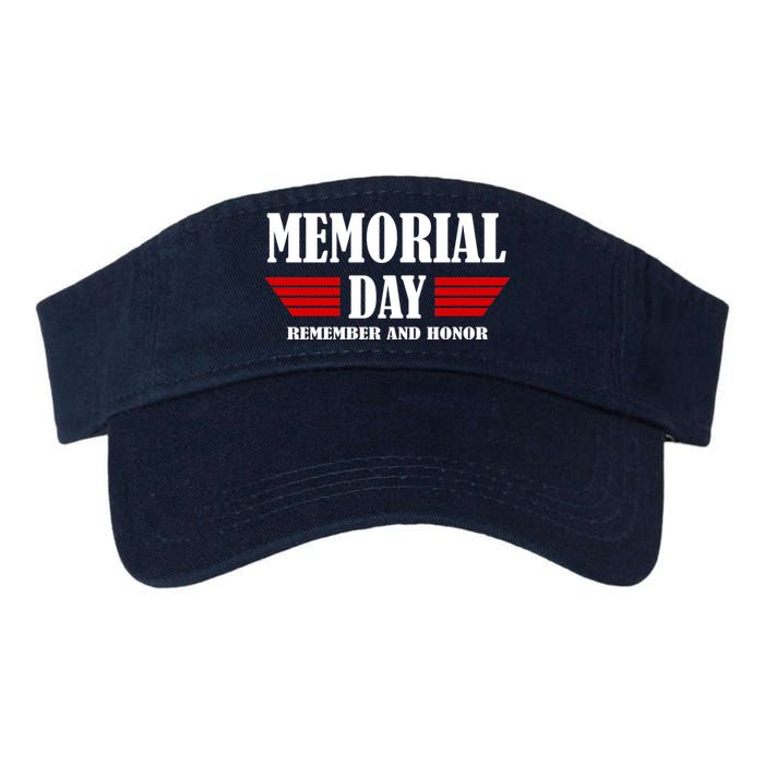 Memorial Day Remember And Honor Valucap Bio-Washed Visor