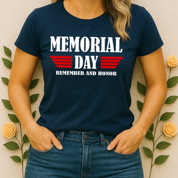 Memorial Day Remember And Honor Womens T-Shirt