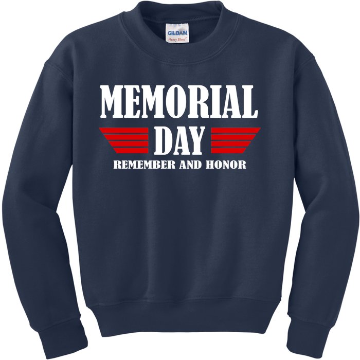 Memorial Day Remember And Honor Kids Sweatshirt