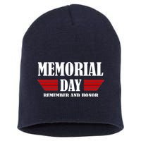 Memorial Day Remember And Honor Short Acrylic Beanie