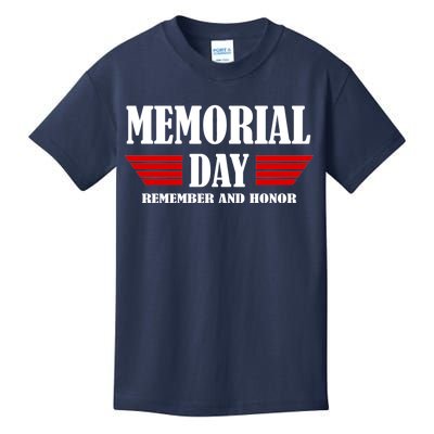 Memorial Day Remember And Honor Kids T-Shirt