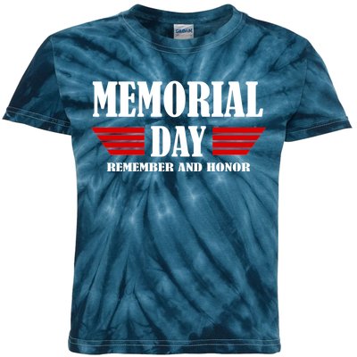 Memorial Day Remember And Honor Kids Tie-Dye T-Shirt