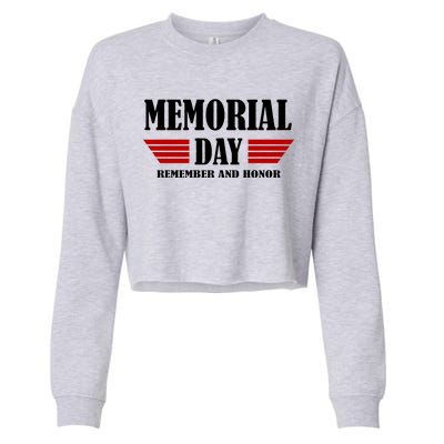 Memorial Day Remember And Honor Cropped Pullover Crew