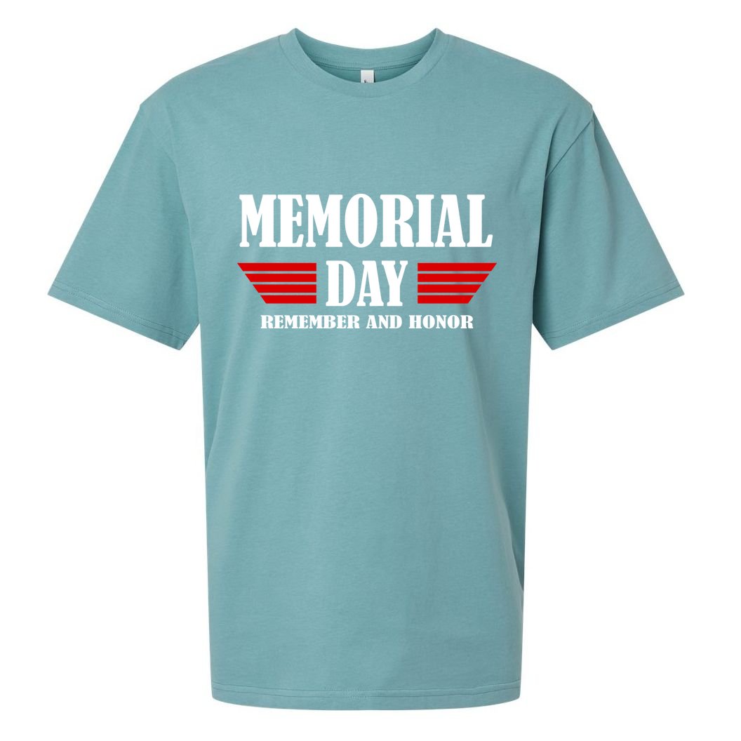 Memorial Day Remember And Honor Sueded Cloud Jersey T-Shirt