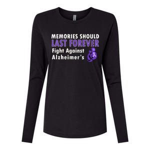 Memories Should Last Forever Fight Against Alzheimer's Womens Cotton Relaxed Long Sleeve T-Shirt