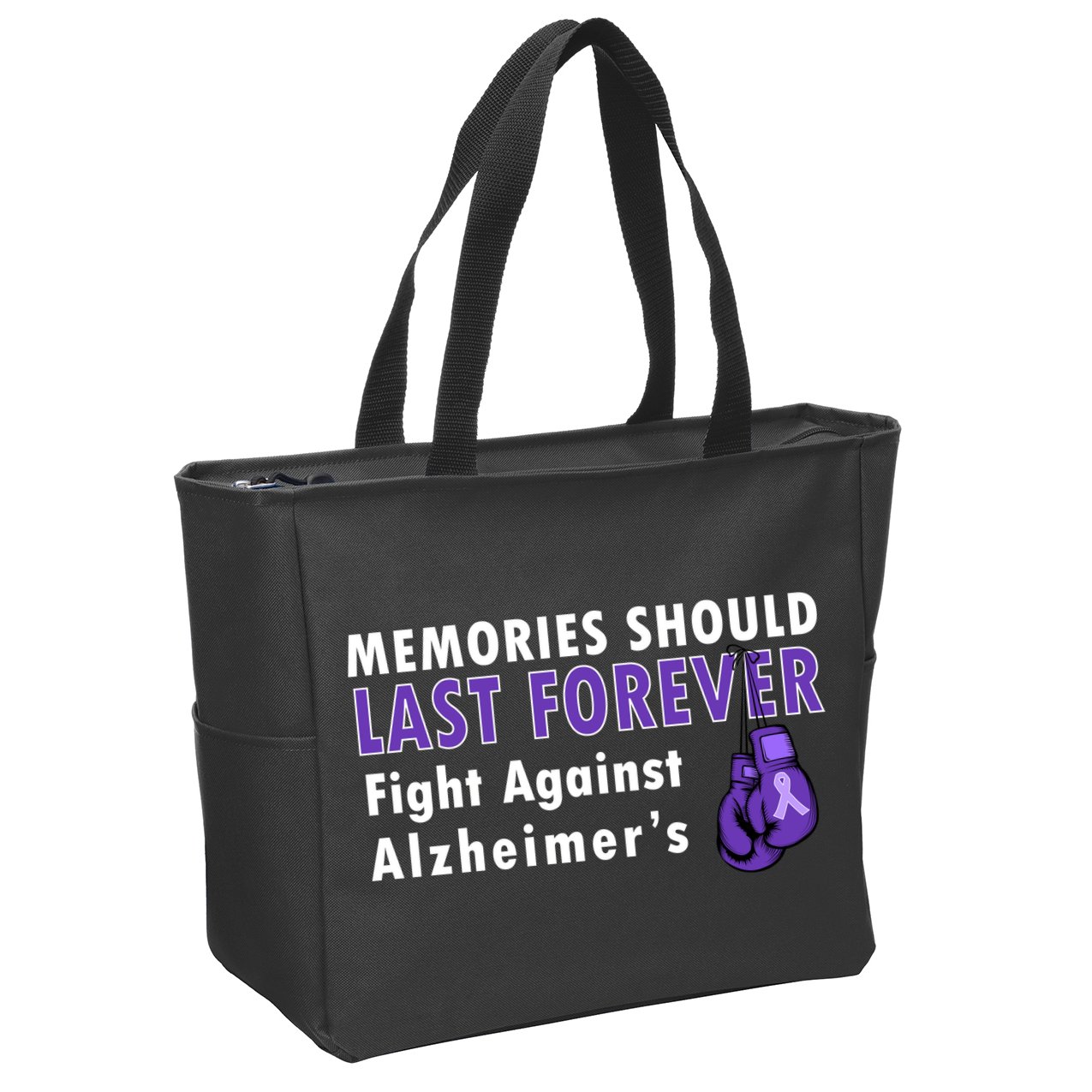 Memories Should Last Forever Fight Against Alzheimer's Zip Tote Bag