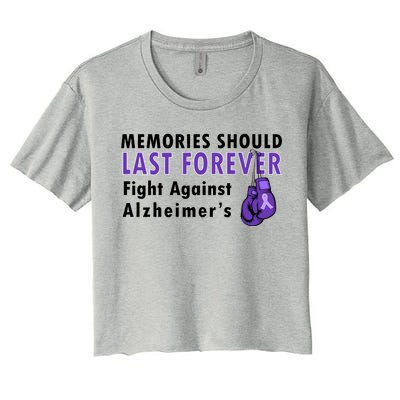 Memories Should Last Forever Fight Against Alzheimer's Women's Crop Top Tee