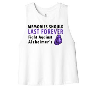 Memories Should Last Forever Fight Against Alzheimer's Women's Racerback Cropped Tank