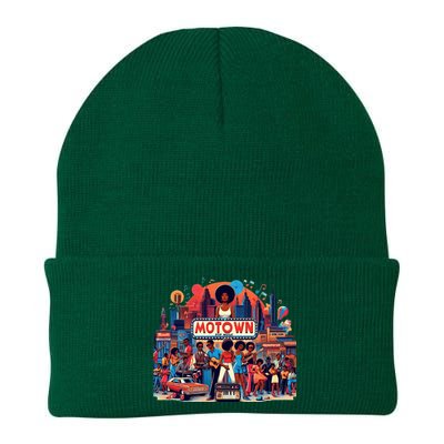 Motown Era Nostalgic Music Design Knit Cap Winter Beanie