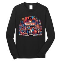 Motown Era Nostalgic Music Design Long Sleeve Shirt